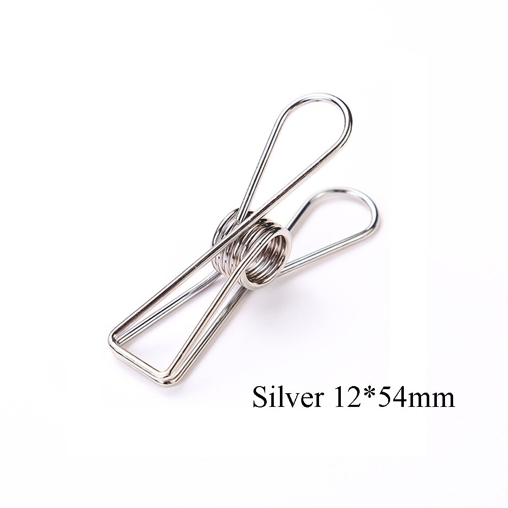 3 pièces/lot mignon pince à poisson évider métal liant Clips Notes lettre trombone fournitures de bureau rétro Photo livre stockage pince: 54mm	silver