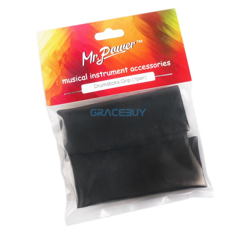 Drum Stick Grips Anti-slip Drumsticks Grip Soft Tip For Drummer Musical Instrument Sweat Absorbed Drum Sticks 350 E: Black