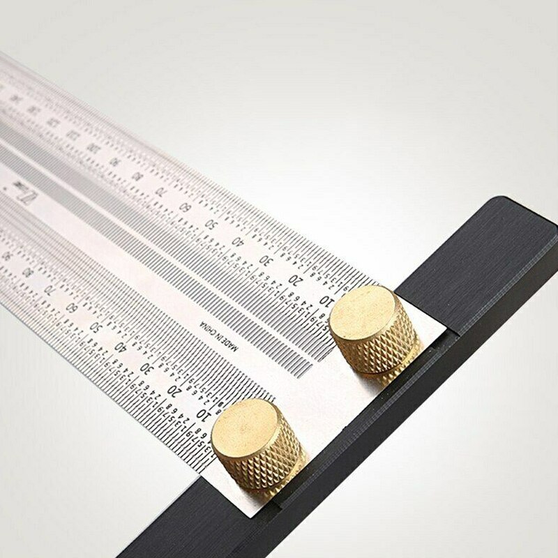 Stainless Steel Ultra Precision Marking Ruler Woodworking Scribing Angle Measuring Ruler Builders Craftsmen Measur Tool