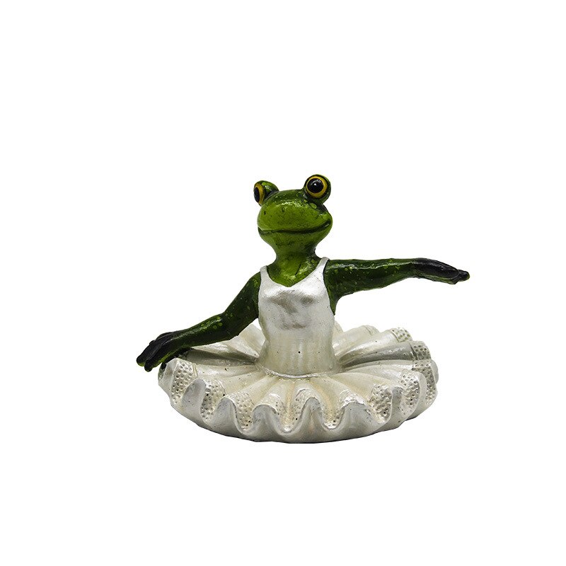 Statue de radeau flottant en résine de bambou, Statue de grenouille, Sculpture de canard, décoration d&#39;étang de jardin, maison, ornement de bureau: 12