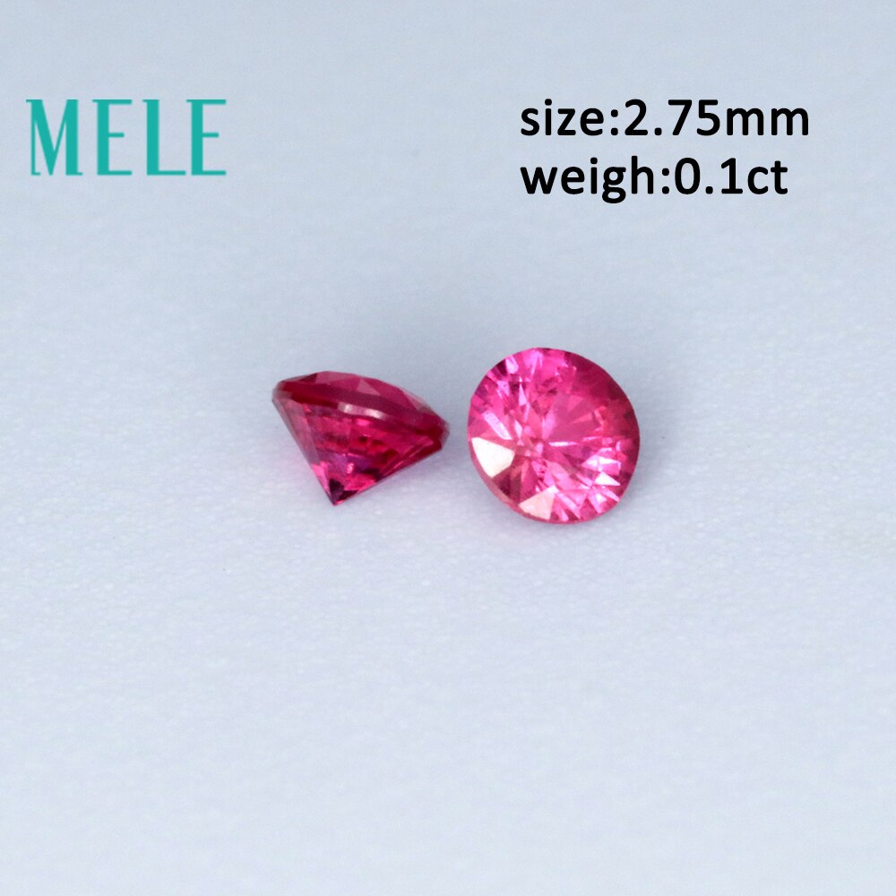 MELE naturalne ciemnoczerwony kamienie szlachetne luzem robić tworzenia biżuterii DIY, 2.75mm 0.1ct okrągły skaleczenie krwi stracił ton wiht wysokiej jakości