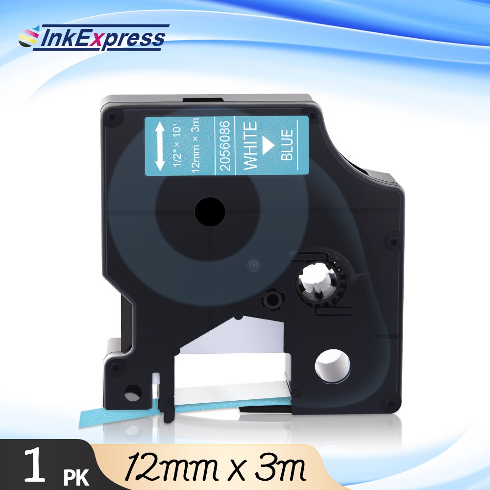 7 Colors 12mm Glitter Tape For DYMO D1 Glitter Label Tape Printer Ribbon 2056094 2056091 For DYMO LabelManager 160 Label maker: Blue Glitter