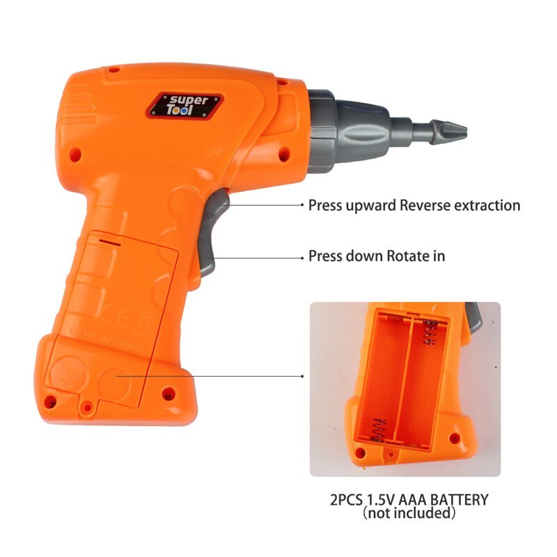 598-DIY puzzle jigsaw, electric drill, manual disassembly, screw and nut, 150pcs family toy