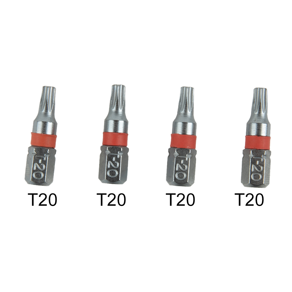4 Stuks 25 Mm Magnetische Torx Schroevendraaier Bits Set Elektrische Schroevendraaier Hoofd T6/T8/T9/T10/T15/T20/T25/T27/T30/T35/T40 Schroevendraaier Bit: green