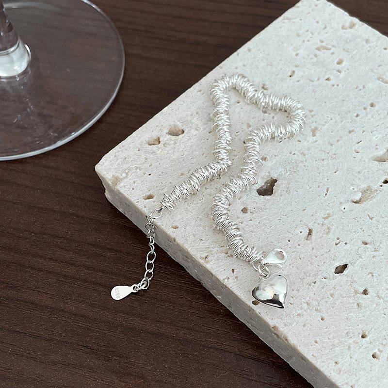 FOXANRY LIEFDE Hart Punk Armband voor Vrouwen Koppels INS Mode Creatieve Vintage Handgemaakte Strand Accessoires