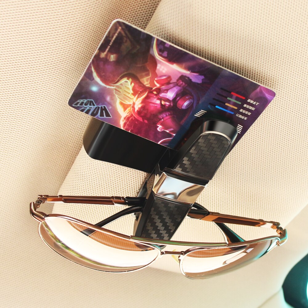 Car Sunglasses Holder Clip Car Glasses Cases Portable for Toyota alphard Tundra PRADO 4Runner Avensis Aygo REIZ camry corolla