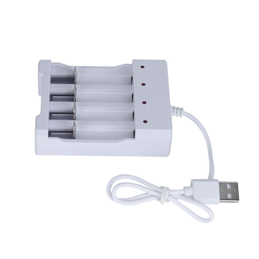 USB 4 Slots Fast Charging Battery Charger Short Circuit Protection AAA and AA Rechargeable Battery Station
