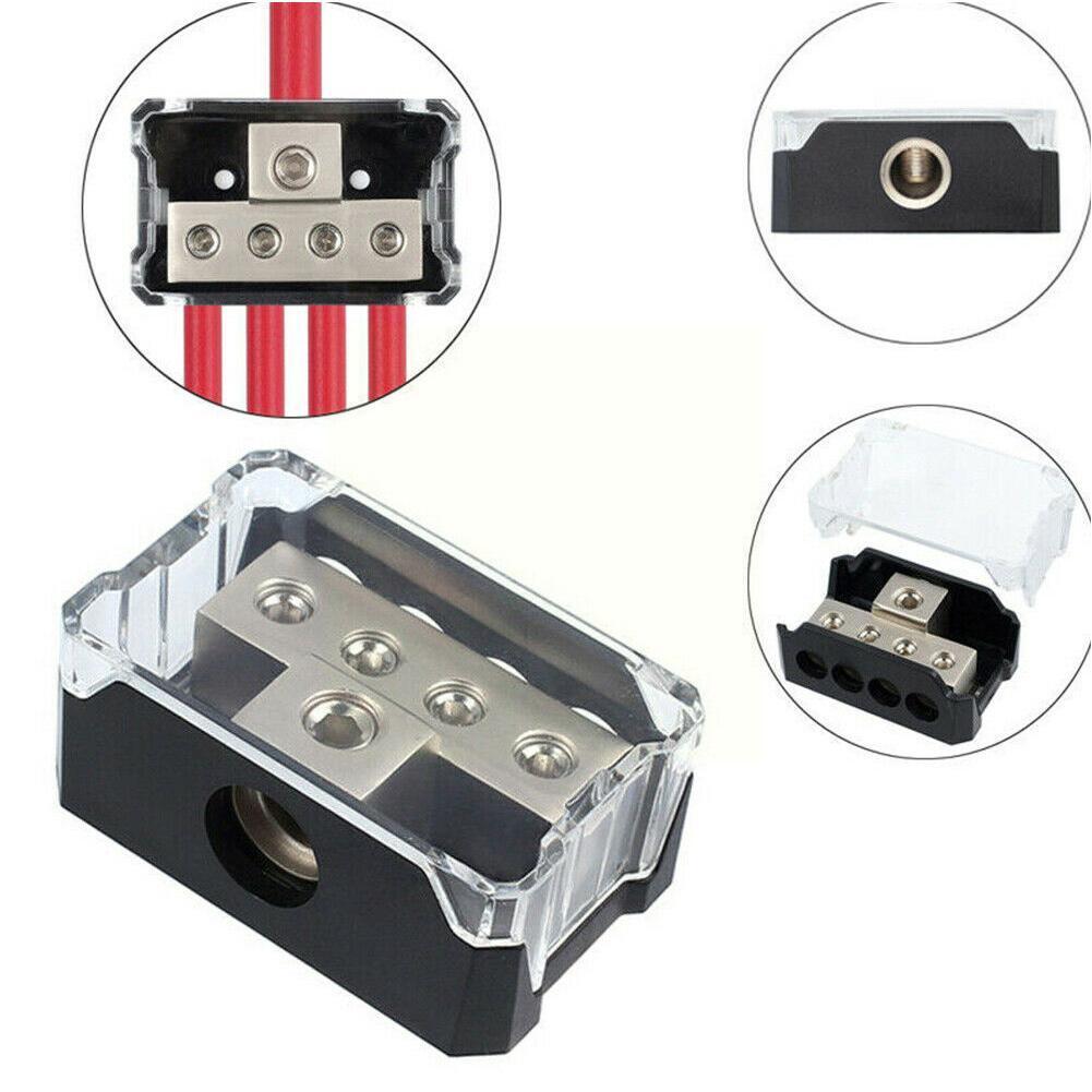 One-out Four Car Junction Box Distribution Blocks Cable Power Ground Distribution Block Car Hub For Car Audio Power Amplifi A5y1