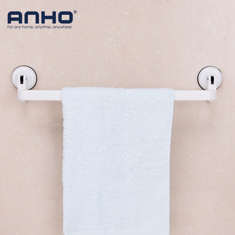 Aftagelig sugekop håndklædeholder genanvendelig vandtæt papirholder badeværelse opbevaringshylde vægmonteret sæbeskål: Hvidt håndklædestativ