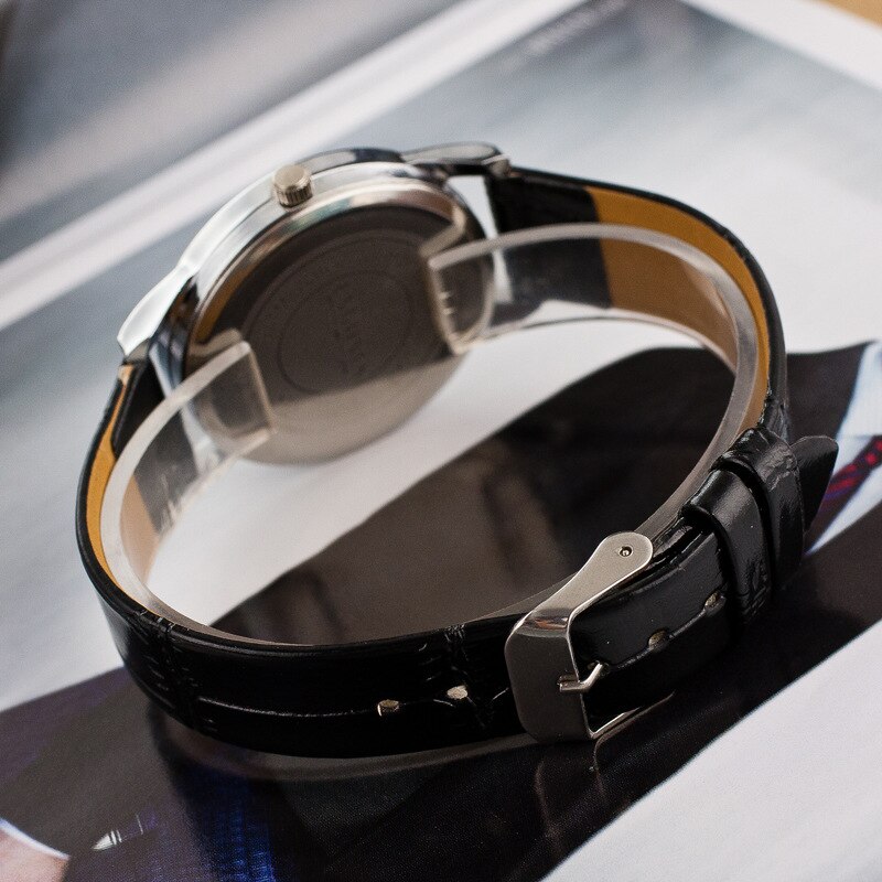 1Pcs Classic Quartz Horloge Waterdicht Paar Horloge Lederen Band Quartz Horloges Man Klok Paar Accessoires 2 Kleuren