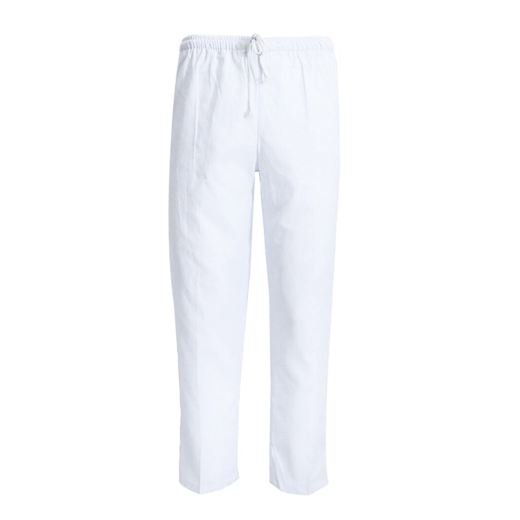 Unisex Work Wear Food Service Pants Chef Uniform Pants Trousers White
