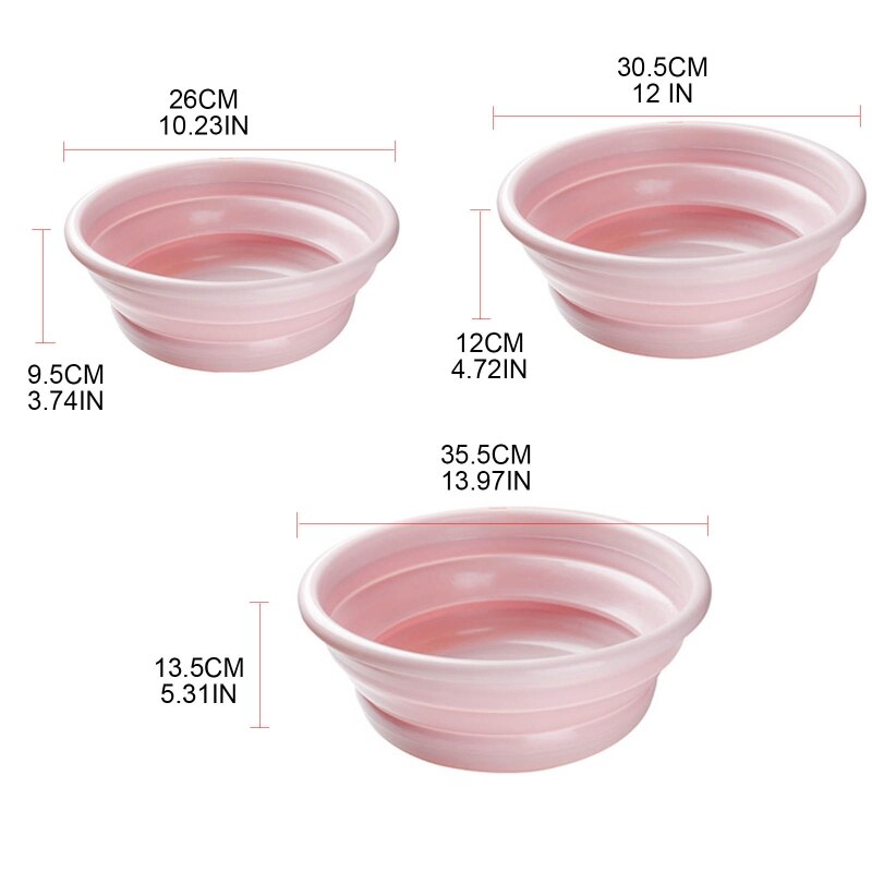 Collapsible Wash Basin Portable Folding Laundry Basket Foldable Storage Bucket