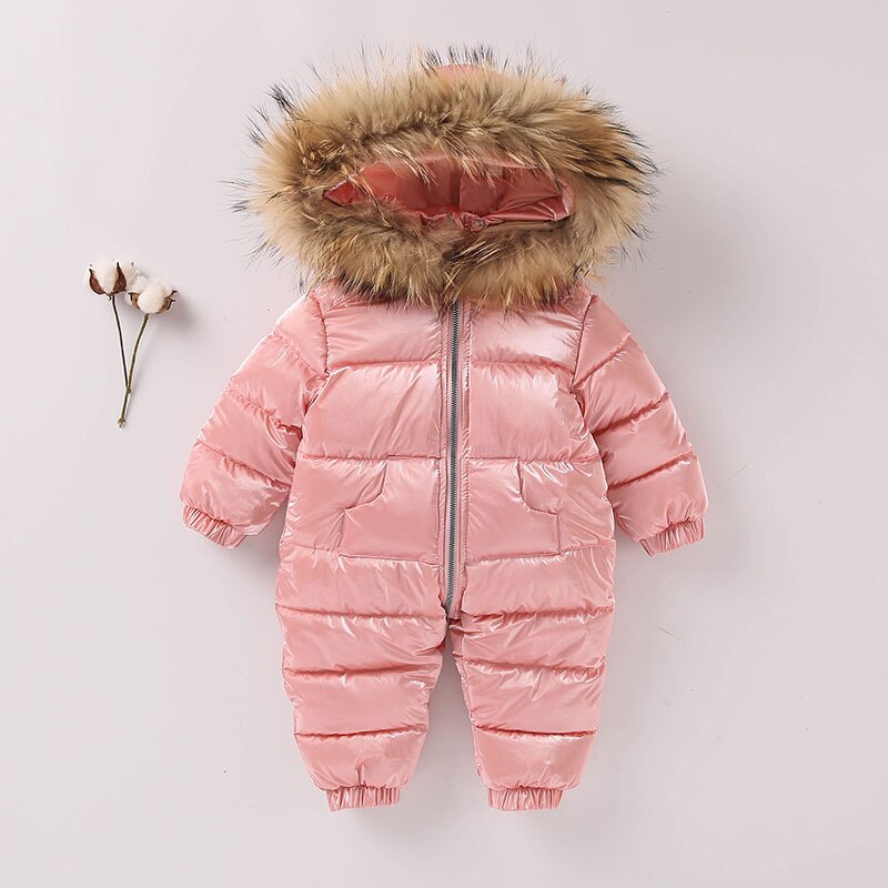 Macacão de inverno para crianças jaqueta para meninas meninos macacão para crianças bebê macacão roupas à prova dwaterproof água snowsuits outerwear casacos: Rosa / 6 m