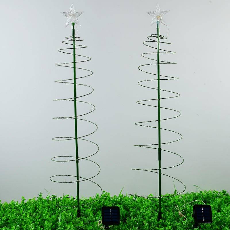 Weihnachtsbaum Hof Lichter Stern Weihnachtsbaum dekorative Lichterkette LED solarbetriebene Bodenstecker in Lichterkette Ich bin Freien