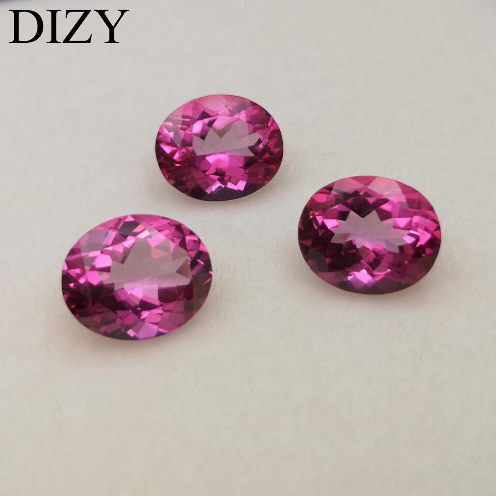 Dizy Gecoat Roze Topaz Ovale Gefacetteerde Cut 10*12 Mm 5.8Cts Natuurlijke Losse Edelsteen Voor Zilver En Goud Diy sieraden Montage