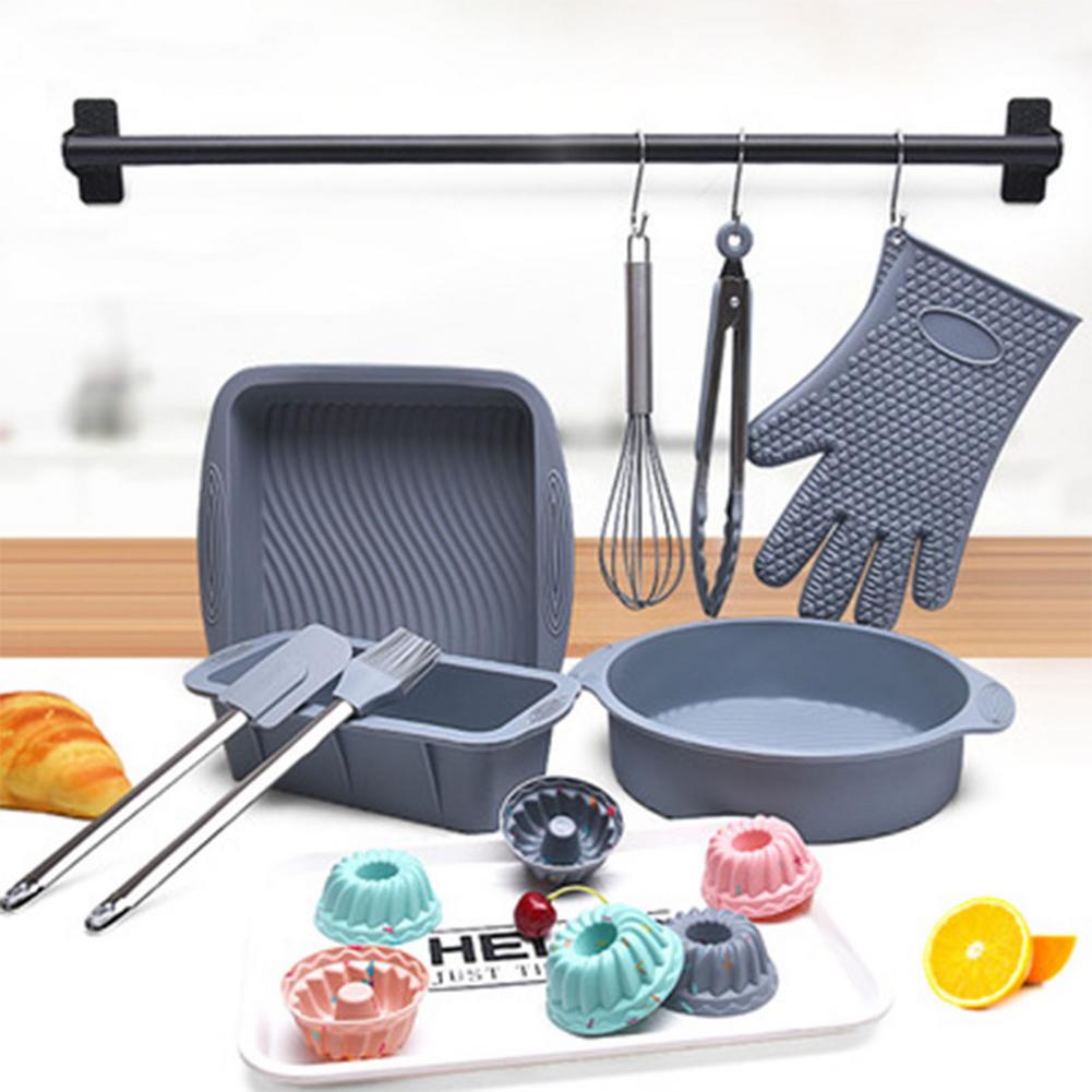 14Pcs Baking Set Silicone Foldable Cake Tool Suit High Temperature Egg Beater for Kitchen Cake Decorating Tool