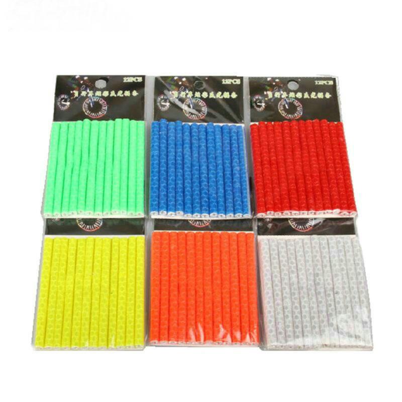 12pcs Multiple Colour Bike Wheel Spoke Wraps Cover Motorcycle Tire Spoke Plastic Sleeves Bicycle Decoration Fastshipping