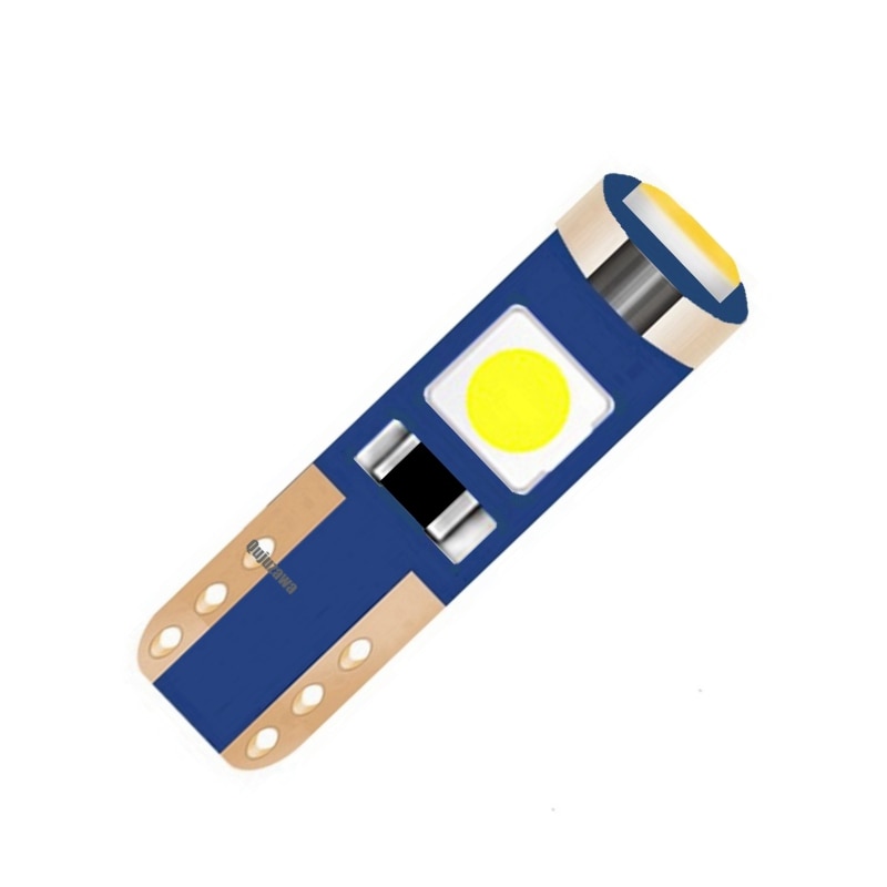 10 pièces T5 W1.2W 27 74 86 206 Super lumineux 3 SMD 3030 LED lumière intérieure de voiture Auto côté Wedge tableau de bord jauge Instrument lampe ampoule