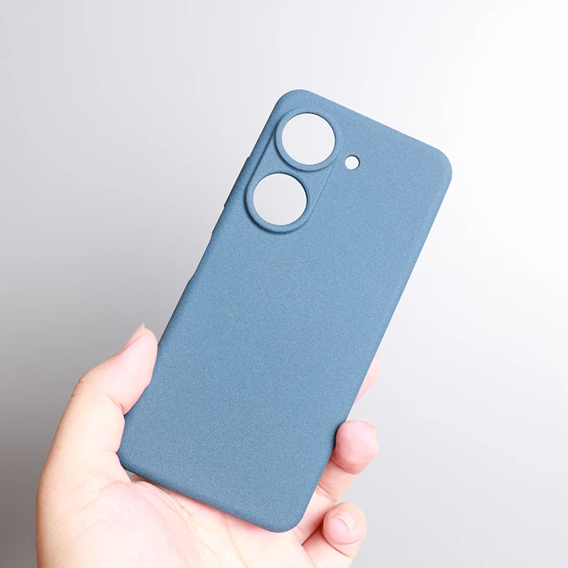 Voor ASUS ZenFone 10 9 Case Ultradunne Zachte TPU Matte Beschermende Achterkant Anti-Slip Cover Voor zenfone 9ški: Aluminium / Blauw