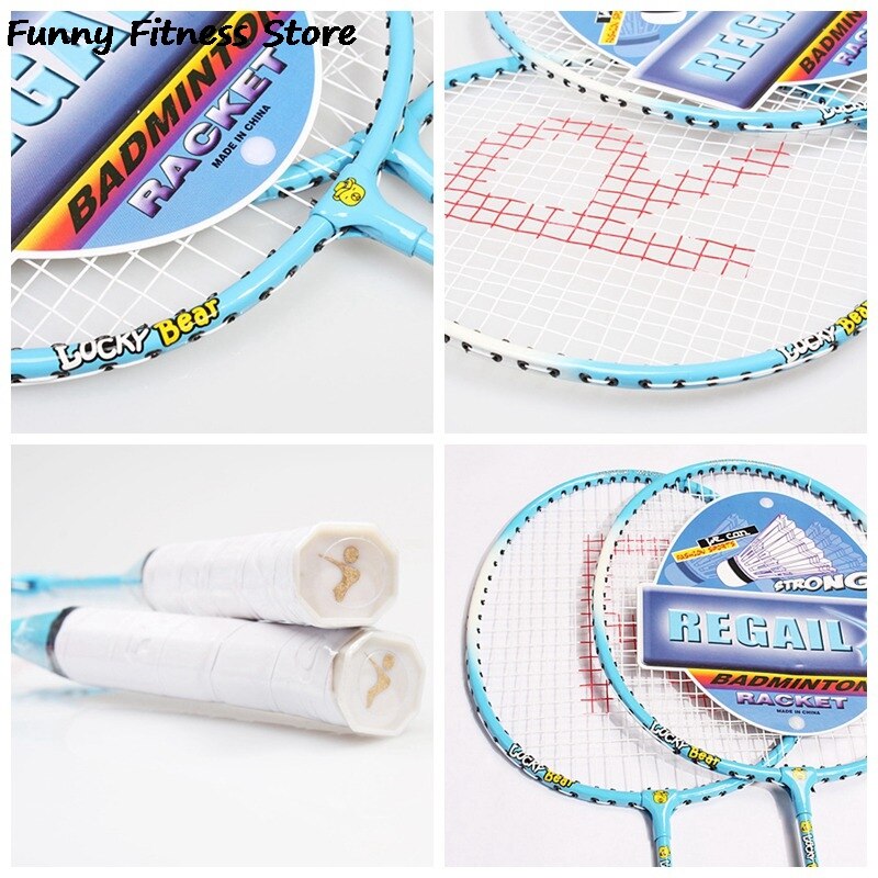 1 Pair Badminton Kit Playing Racket Outdoor Casual Sports Training Tools Badminton Racquet Racket