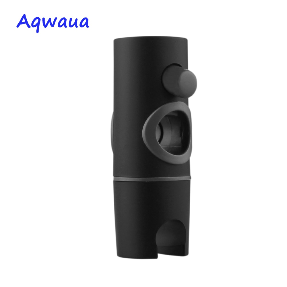 Aqwaua sort håndholdt brusehovedholder til glidebjælke 22-25mm højdejusterbar sprøjteholder bruser udskiftningsdel