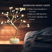 Nachtlampje Led Bonsai Boom Lichten Usb/Batterij Operated Tafellamp Met Touch Schakelaar Decoratie Voor Slaapkamer Hoge 20 in