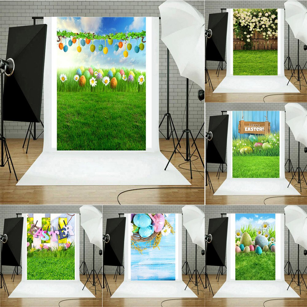 Easter Day Theme Vinyl Photography Backdrop Custom Photo Background Props outside Background #0115