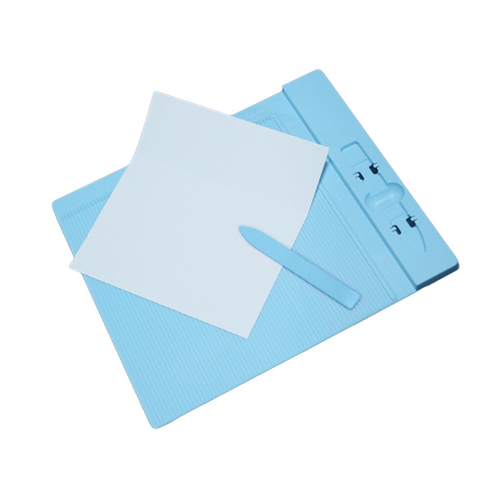 270x230mm Plastic Scoring Board Paper Card Cuting Board Craft DIY Tool with Measuring Grid GQ