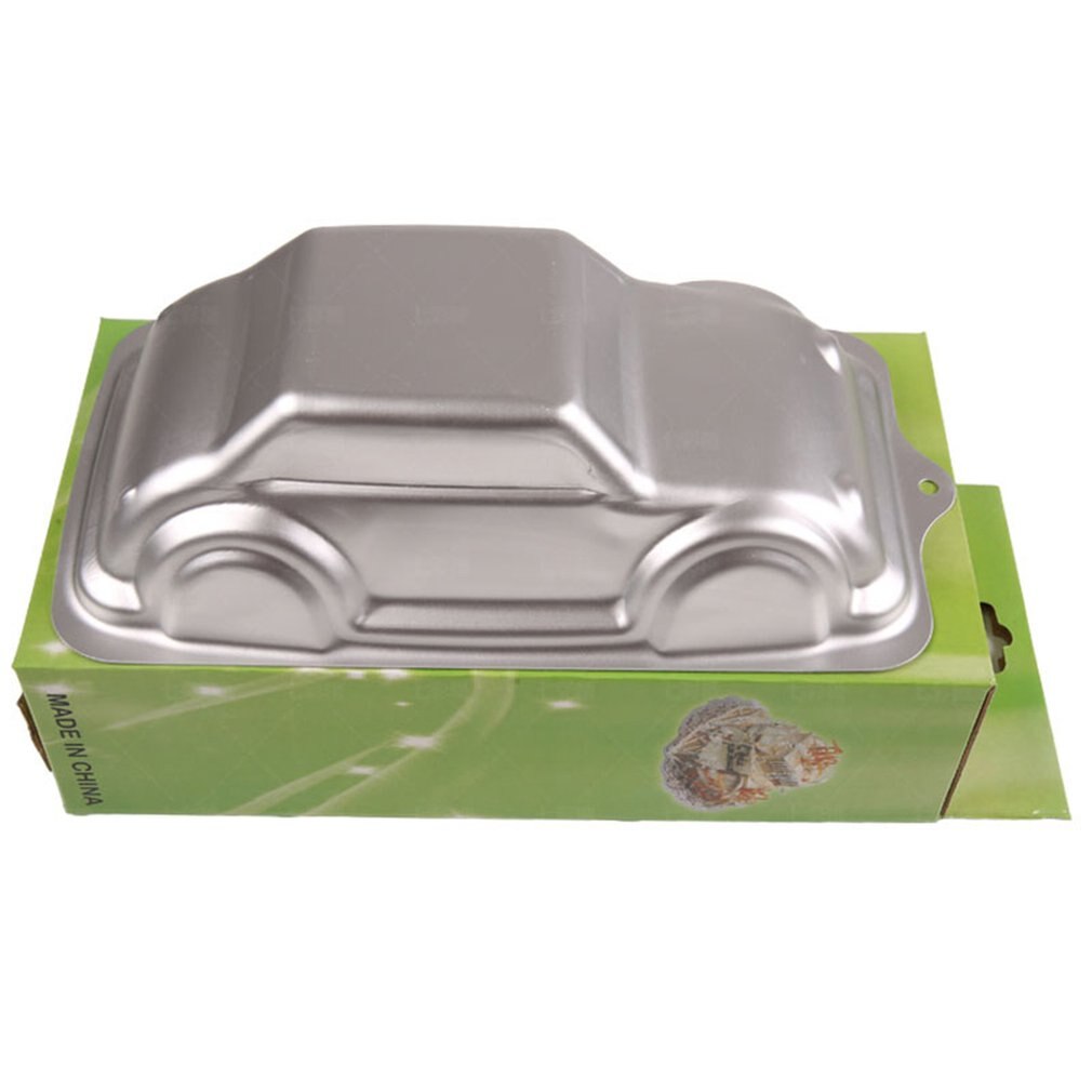 3D Birthday Cake Pan Car-Shape Cake Pan Aluminium Silver For Children'S Birthday For Kitchen Practical