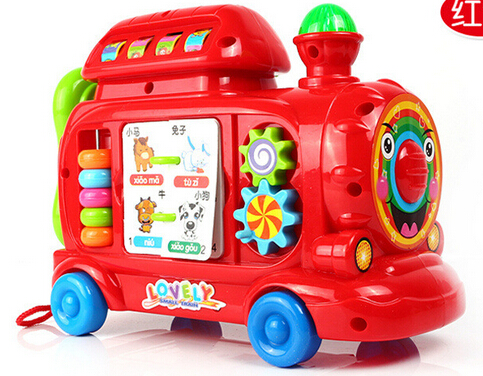 Music locomotive phone can ask questions about glowing singing phone models for children's toys