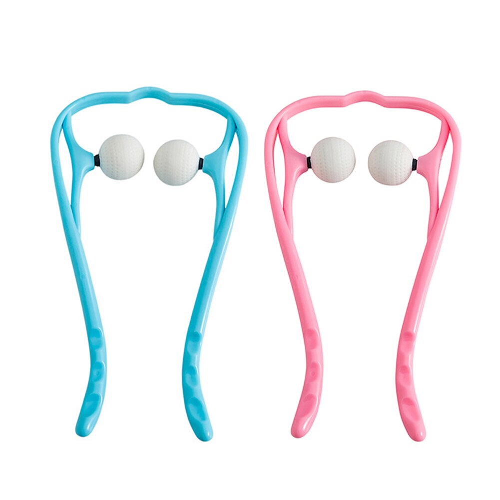 Hand Roller Neck Shoulder Dual Trigger Point Self Massager Pressure Relieve Neck Massage Tool Random