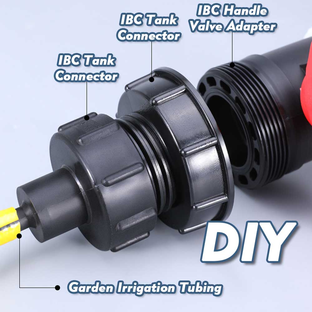 Adaptateur IBC 63 Mm Filetage Fin Vers Grossier – Raccord Robinet Réservoir Tonneau – Conversion Étanche Pour Arrosage & Eau Potable