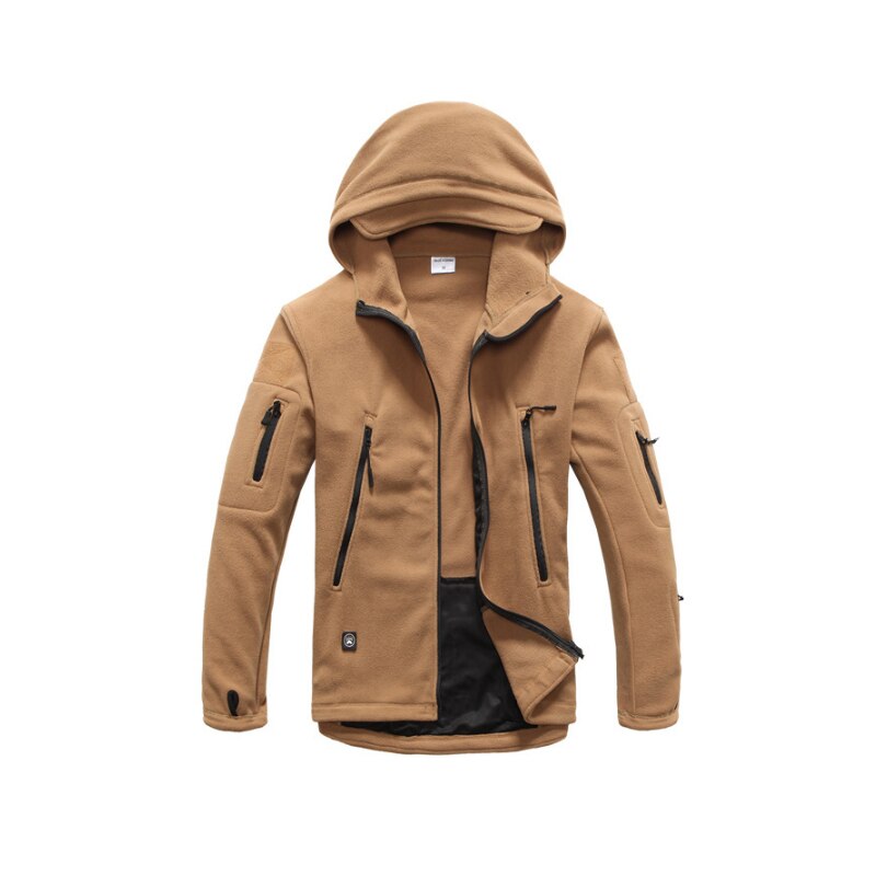 Soft shell utomhus varm underkläder fleecejacka manlig kalldräkt hoodie