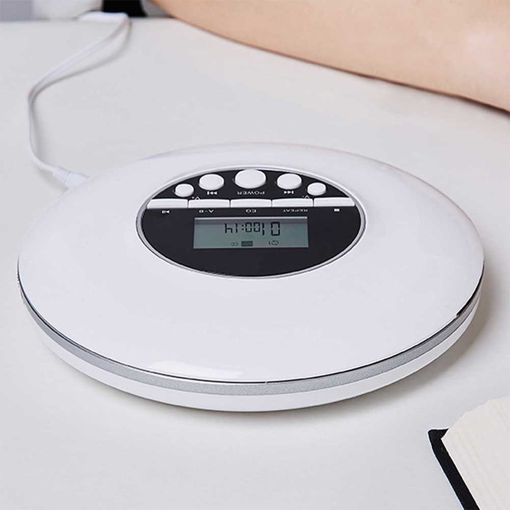 Reproductor de CD portátil, estéreo, con pantalla LCD para el hogar, conector de 3,5mm, recargable para niños y adultos, a prueba de golpes, con auriculares Discman