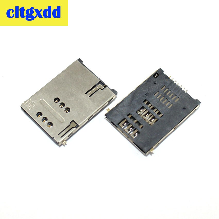 cltgxdd 2pcs SIM memory card Holder 6+1 7P adapter/connector For phone Tablet PC, SMT Self push