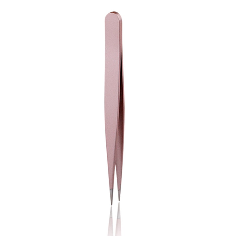3Ppcs/Set Professionele Wenkbrauw Pincet Rvs Punt Tip/Slant Tip/Flat Tip Ontharing Makeup tool Kit TSLM1: 1PC-Gold