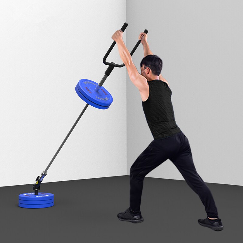 Fitness Shoulder Press Push Bar Gym Home T Bar Row Landmine Attachment for 2-Inch Barbell Rod Deadlift Squat Barbell Bar
