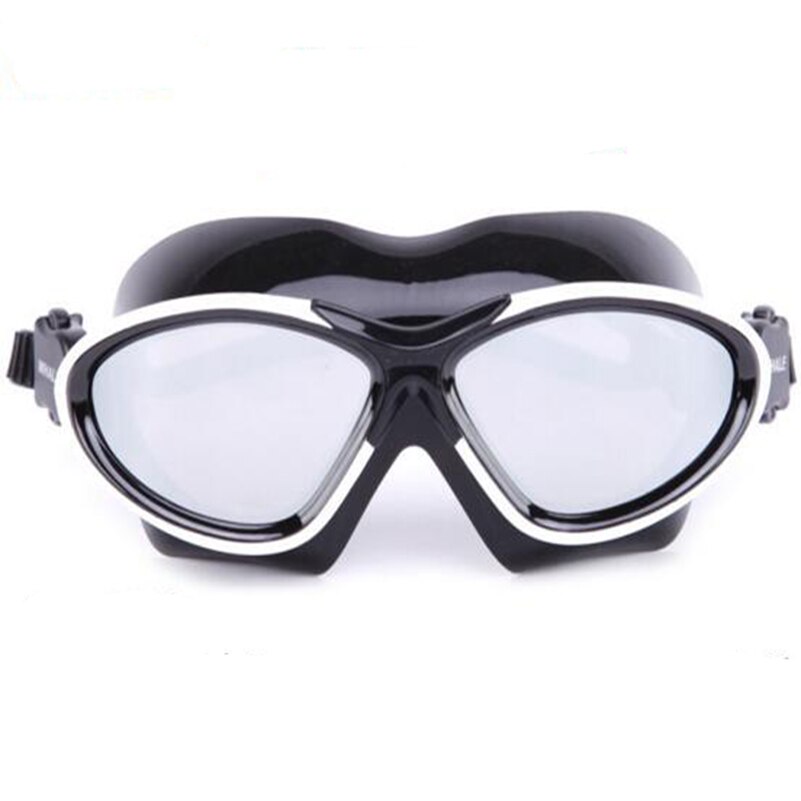 WHALE Anti-Fog UV Lens Swimming goggles Mirror Coating Waterproof Eyewear for men women glasses in pool: White