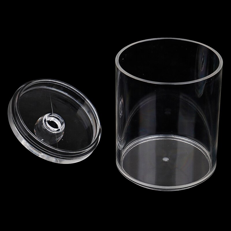 7x10 cm única camada transparente acrílico caixa de armazenamento titular cotonetes de algodão transparente vara cosméticos maquiagem organizador caso