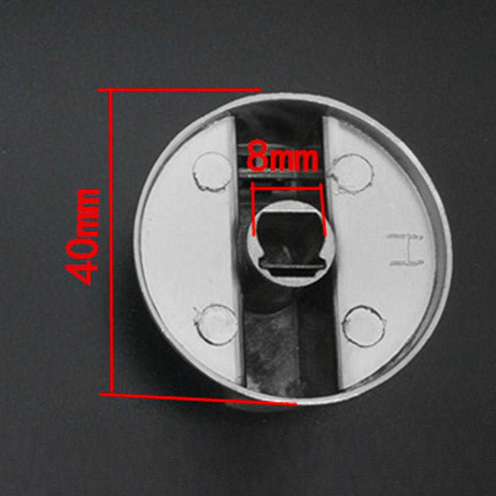 Behogar-perillas de cocina de Gas de Metal plateado, 6mm/8mm, adaptadores, interruptor de horno, cerraduras de Control de superficie de cocina, piezas de utensilios de cocina, 6 uds.