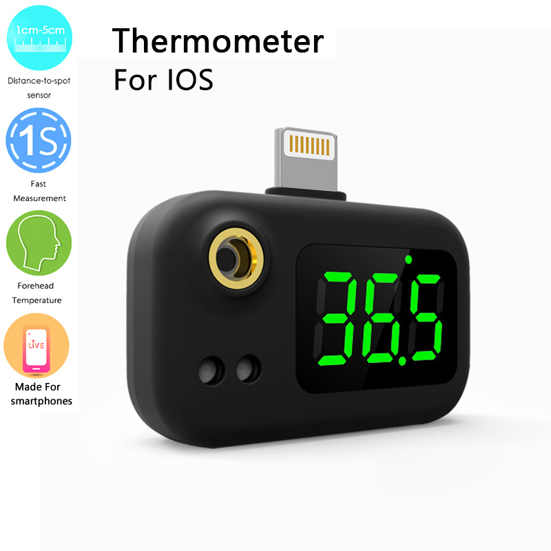 Usb Smart Thermometer Usb Intelligente Thermometer Draagbare Mini Mobiele Telefoon Thermometer Non-Contact Type Infrarood Usb Thermomet