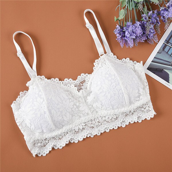 Training bra kids girls Soft Touch Cotton Lace underwear sports kids vest bra for teens child student teenage bras: white