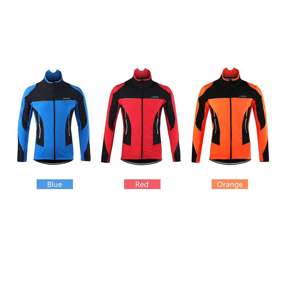 Lixada chaqueta de ciclismo para exteriores para hombre, transpirable térmico de invierno, cómodo abrigo de manga larga, ropa deportiva resistente al agua