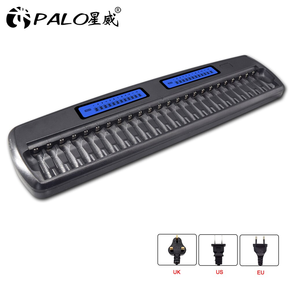 PALO 4-48 slots AA AAA battery charger smart fast chargers for 1.2V AA AAA 2A 3A ni-mh ni mh batteries