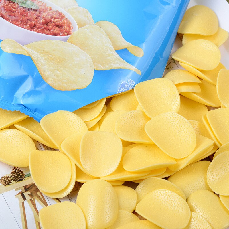 6Pcs Simulatie Aardappel Chips Filler Voor Clear/Pluizige Modder Doos Speelgoed Kids Lizun Slime Diy Kit Accessoires Kinderen boetseerklei