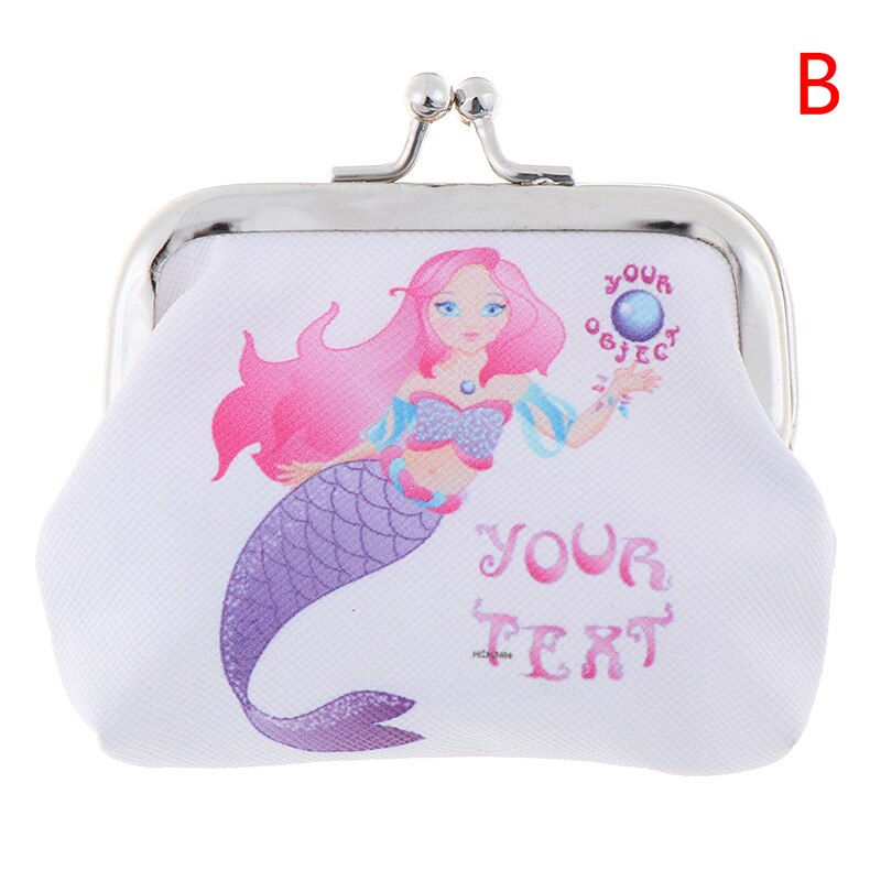 Cute Mermaid Coin Purse Party Baby Shower Birthday Decorations Kids Mermaid Kids Girl Purse Pouch 1PCS: B