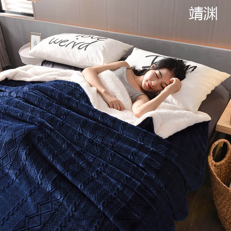 Flanellen Deken Effen Winter Worp Deken Sofa/Bed/Vliegtuig Reizen Dikke Deken Kleur Sprei Super Warme Zachte: 12