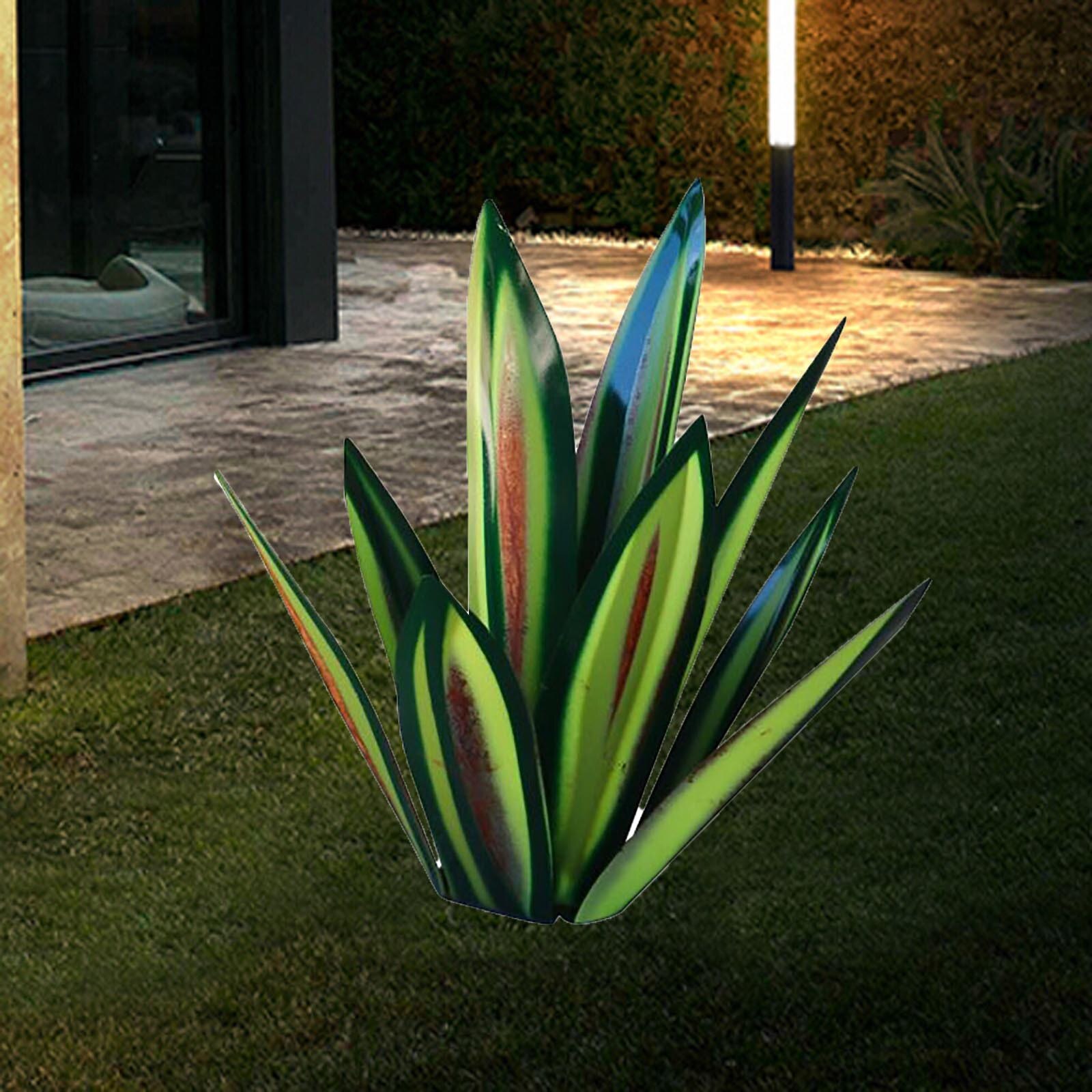Diy Metal Art Tequila Rustic Sculpture Garden Yard Sculpture Home Decor 9 leaves Garden Signs Garden Decoration Accessories: B