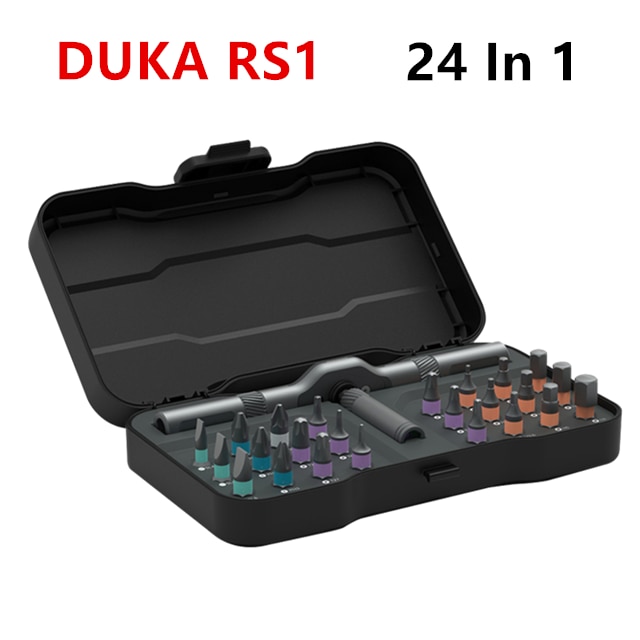 DUKA ATuMan-Llave de trinquete multiusos, destornillador S2, brocas magnéticas, herramienta de reparación para el hogar, 33 en 1,: RS1