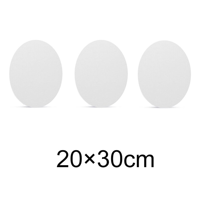 PHOENIX Canvas Panel Pure Cotton Drawing Board Oil Acrylic Painting Square Rectangle Round Oval Shape: 20x30 oval